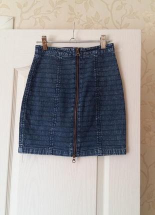 Джинсовая юбка на девочку 36 р.
