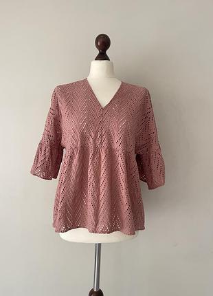 Блуза блузка прошва вышивка бренд second female