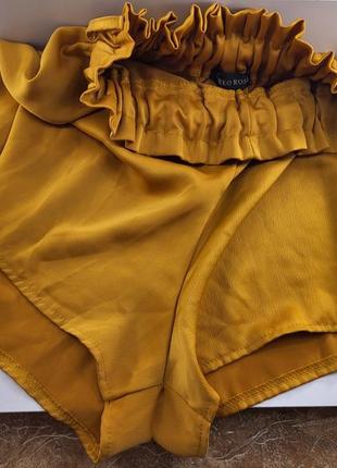 Италия шорты шелк летние на резинке свободные легкие высокая посажка свободные оверсайз5 фото