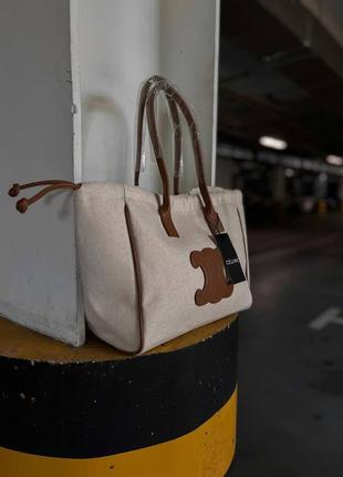 Женская сумка celine shopper beige3 фото