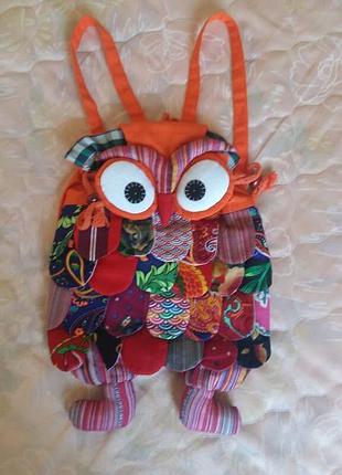 Красивий, яскравий рюкзачок сова для дівчинки