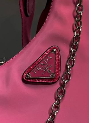 Женская сумка prada re-edition mini pink5 фото