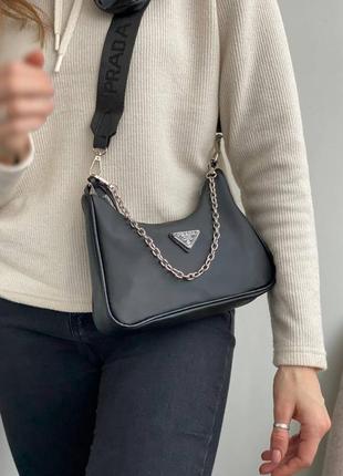 Женская сумка prada mini black3 фото