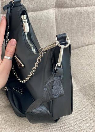 Женская сумка prada mini black4 фото