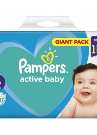 Подгузники pampers active baby mid размер 3 (6-10 кг) 90 ш (8001090949455) - топ продаж!