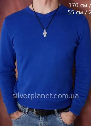 Плетеная цепочка и кулон крестик архангел михаил на щите. шнур шелк с серебряным...