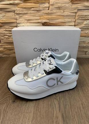 Оригинальные белые женские кроссовки calvin klein