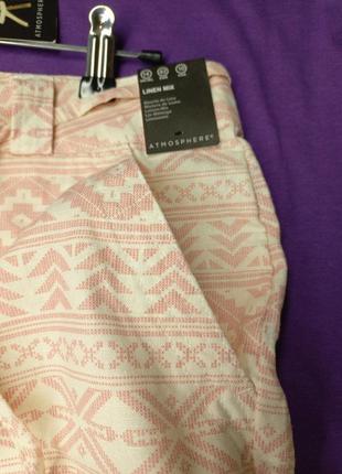 Стильні жіночі лляні шорти з кишенями atmosphere розмір 14 ( євр.40-42)4 фото