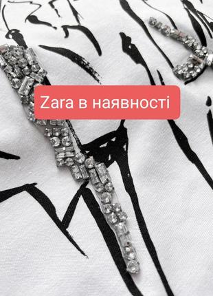 Zara футболка со стразами в наличии2 фото