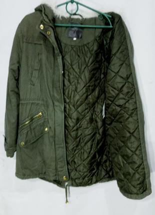 New look парка куртка женская котоновая на синтепоне хаки размер м5 фото