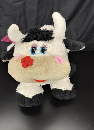 Игрушка-сумка плюшевая корова на молнии. англия.