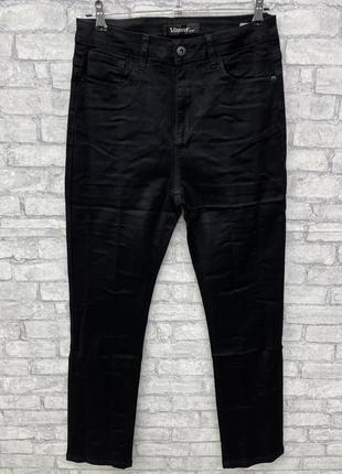 Женские черные прямые джинсы большого размера1 фото