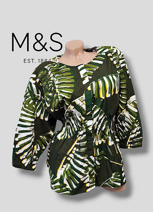 Очень красивая блуза с резинкой листьев