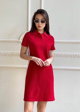 Стильне класичне класне красиве гарненьке зручне модне трендове просте плаття сукня червона8 фото