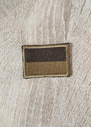 Флаг украины полевое масло 4.5 на 3 см. на липучке. вышивка