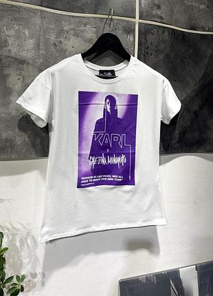 Женская футболка оверсайз karl lagerfeld карл лагерфельд