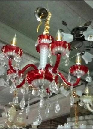 Люстра кришталева підвісна, світильник підвісний sunlight на 3 лампи 5267/3