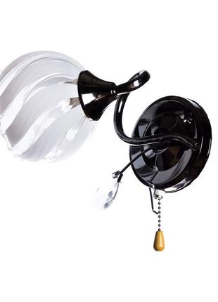 Світильник настінний, класичне бра sunlight скляний плафон 1118/1