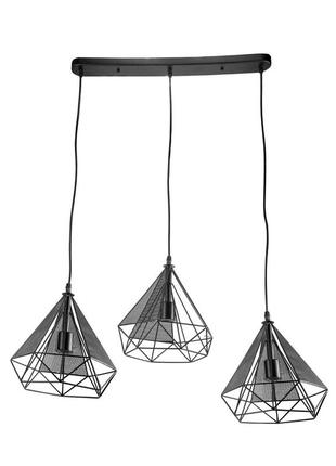 Люстра підвісна, світильник підвісний sunlight чорний лофт 1016-3