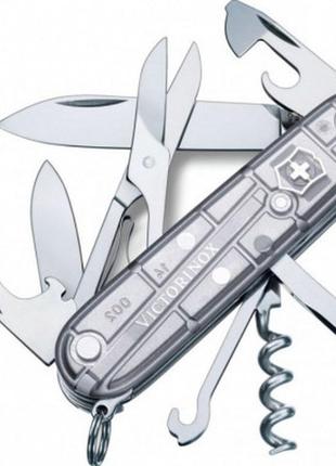 Нож victorinox climber transparent silver (1.3703.t7)