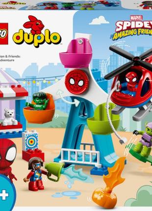 Конструктор lego duplo super heroes человек-паук и друзья: приключения на ярмарке 41 деталь (10963)