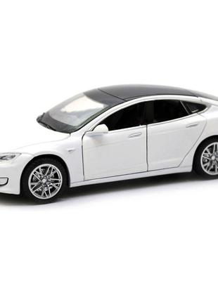 Машинка інерційна "tesla model s" автопром 6614 1:32 (білий)