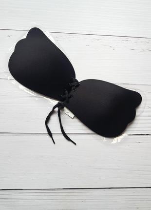 Бюстгальтер-невидимка fly bra черный на шнуровке3 фото