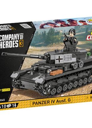 Конструктор cobi company of heroes 3 танк panzer iv, 610 деталей (cobi-3045)