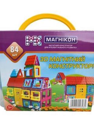 Конструктор магнікон 84 детали plastic box (мk-84)3 фото