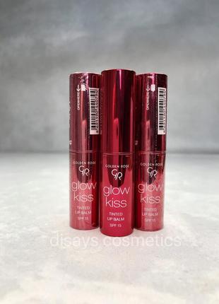 Помада бальзам тінт golden rose glow kiss tinted lip balm #043 фото