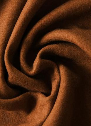 Пальтова італійська вовняна тканина з бавовною та поліамідом натуральна double face коричнево бежева mi 1503 фото