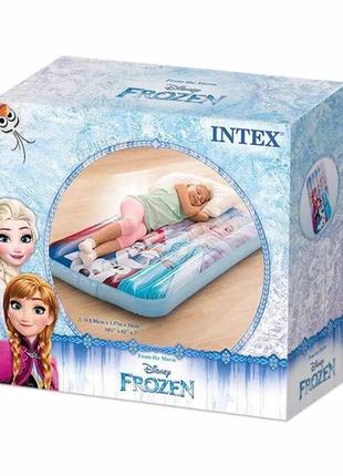 Надувний матрац intex 48776 для дітей 3-10 років, розмір 157х88х18см. інтекс холодне серце frozen
