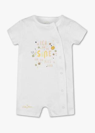 Боди бодик песочник подарок универсальный белый 74 мальчику девочке немецкий пчела