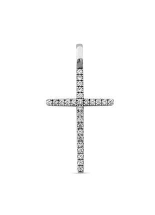 Підвісок срібло 925° 0,76г. білі циркони хрестик родій (991п)