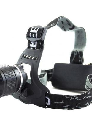 Налобний ліхтарик bailong police bl 2199 t6 акумуляторний із зумом.