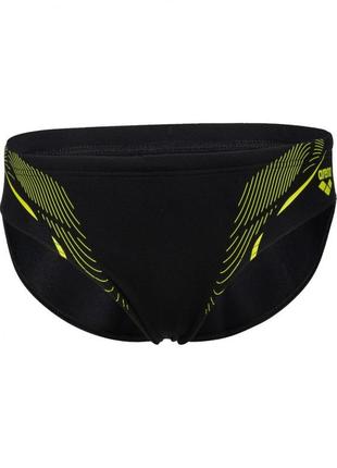 Плавки-слипы для мальчиков arena boy's swim briefs graphic черный, зеленый 164см (005547-560)1 фото