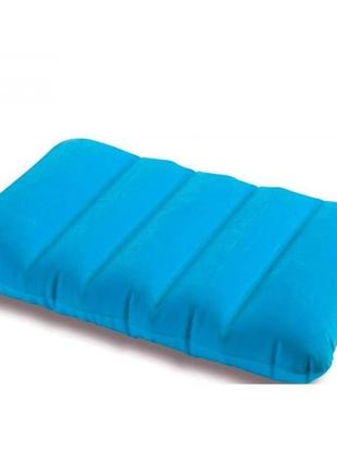 Надувна подушка intex 68676 downy pillow 43 х 28 х 9 см синя1 фото