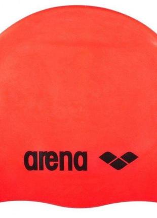 Шапка для плавання arena classic silicone червоний уні osfm (91662-040)