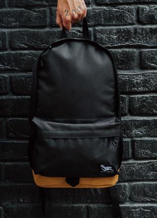 Рюкзак чорно-коричневий staff 15l black & brown1 фото