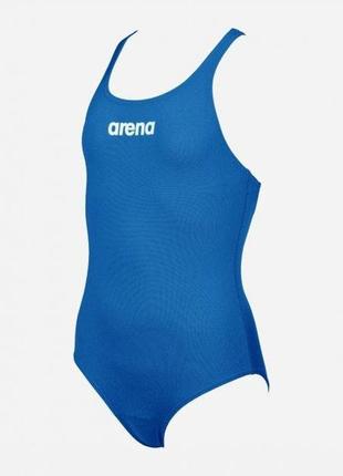 Купальник для девочек arena solid swim pro jr синий 128см (2a263-072)3 фото
