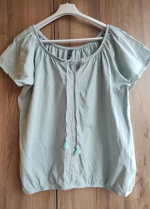 Натуральная футболка, батал, laura torelli