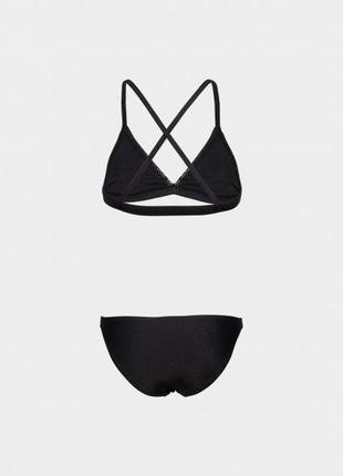 Купальник для девочек arena graphic bikini triangle черный 140см (006209-500)2 фото