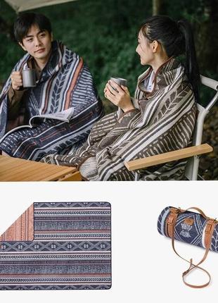 Коврик для пикника naturehike wool blanket 200х150 cм polyester/wool nh21ps006 коричневый2 фото