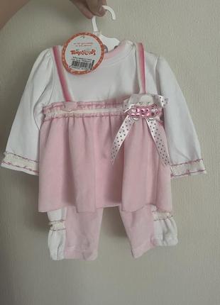 Костюм у рожевому кольорі з штанішками