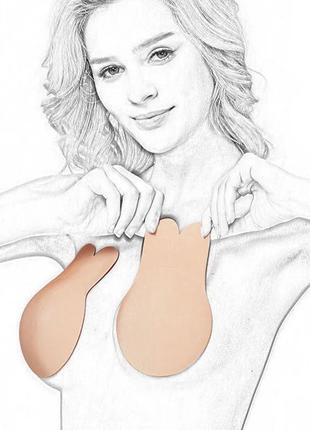 Наклейки наліпки на груди підтягуючі силіконовий бюстгальтер1 фото