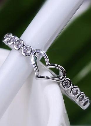🔥акция🔥серебряная кольца 17 размер кольцо колечко сердечко сердце стерлинговое серебро 925