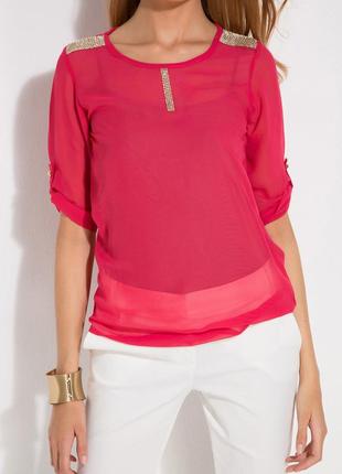 Розовая женская блузка ma&gi2 фото