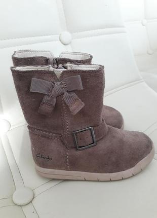 Кожаные демисещонные сапоги  clark's