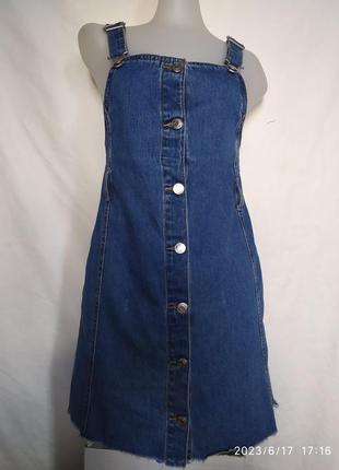 Детский джинсовый сарафан, платье на девочку 12-13 лет рост 158, школьный9 фото