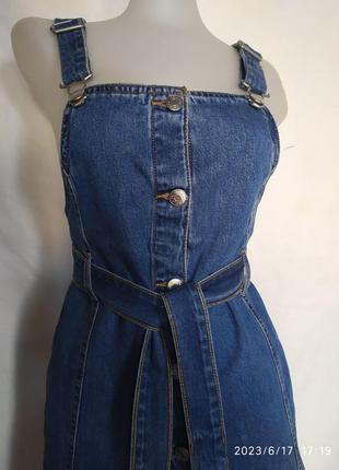 Детский джинсовый сарафан, платье на девочку 12-13 лет рост 158, школьный6 фото